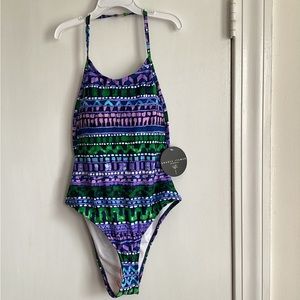 NWT Andrea Iyamah Halter Neck One-Piece Swimwear size S